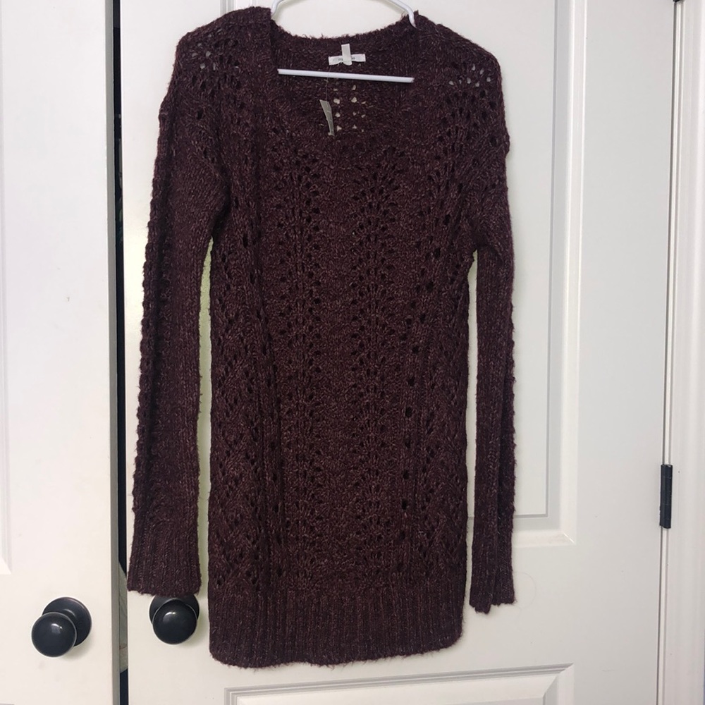 Maroon sweater dress